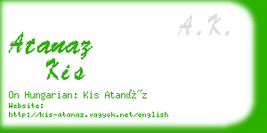 atanaz kis business card